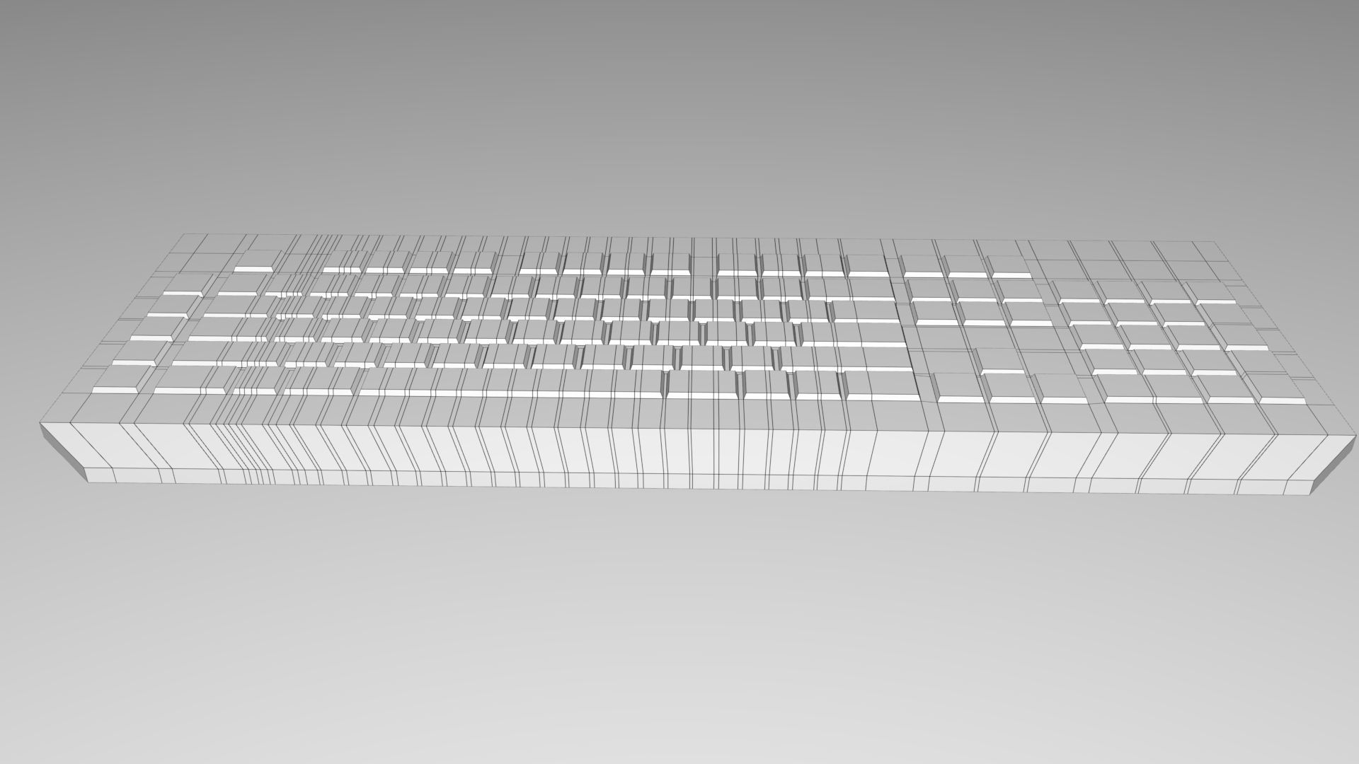 Computer Keyboard  Low-poly 3D model_5