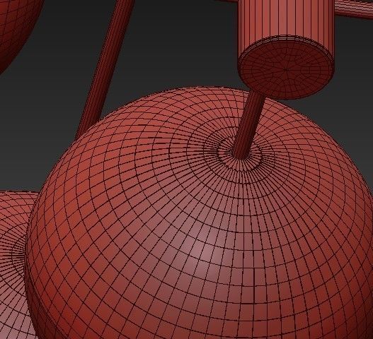 Mid Century Globe Chandelier 3D model_5