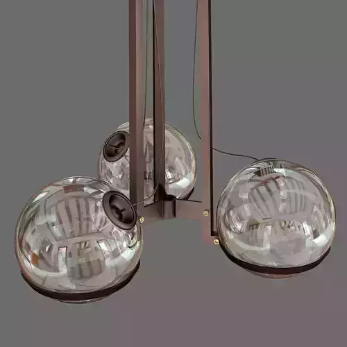 Chandelier three balls hanging from chain