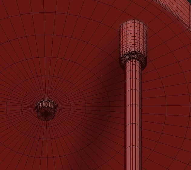 Chandelier gold pendant light with three glass globes 3D model_4