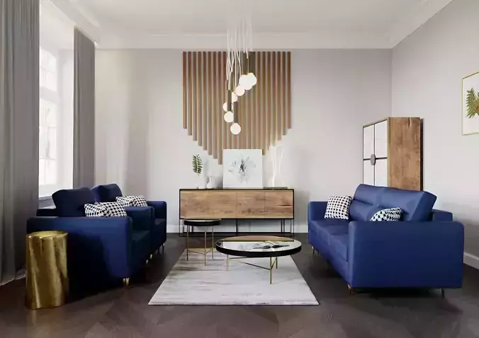 Modern interior scene Corona Cinema4D