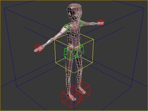 Alien female skeleton Low-poly 3D model_2