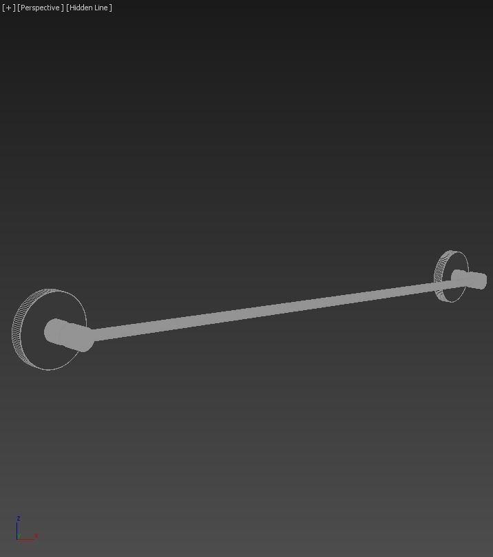 Rose Towel Long 60cm 3D model_1