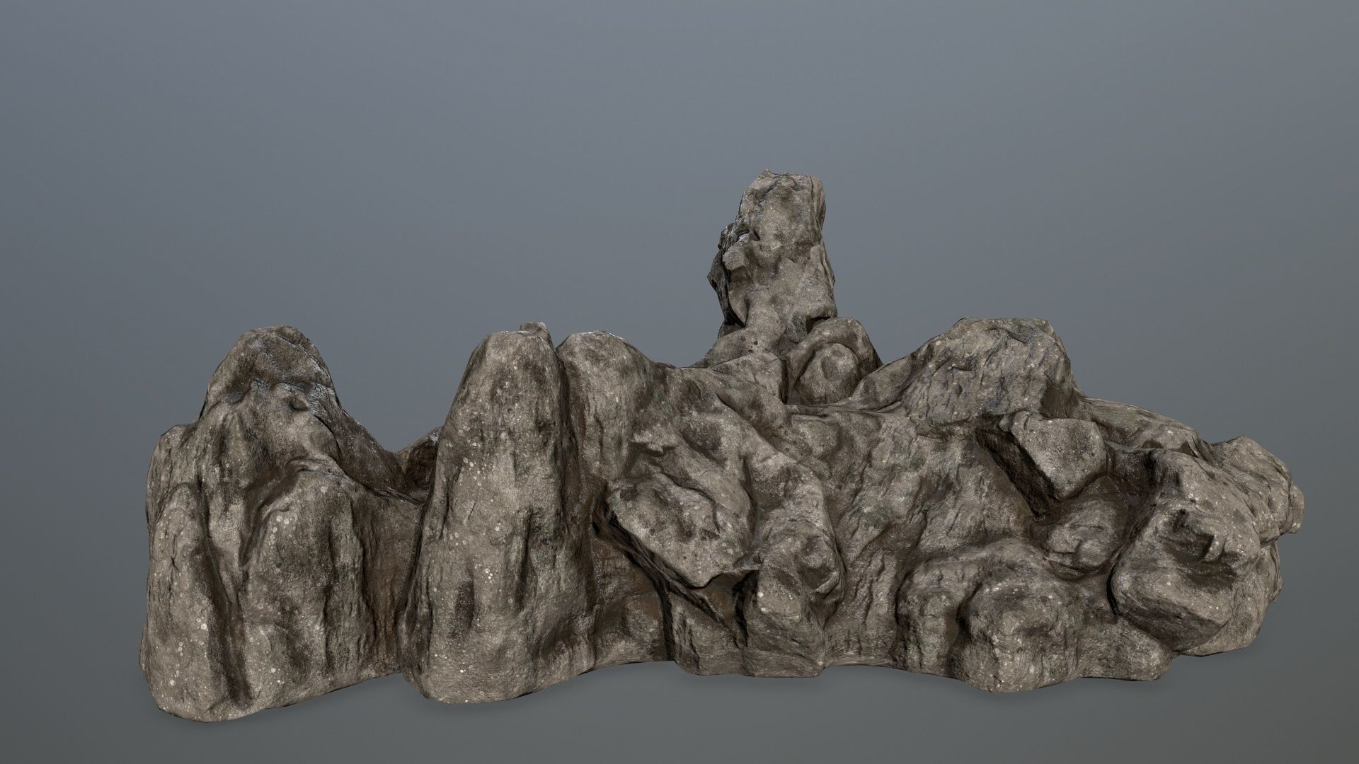 rock gate Low-poly 3D model_6