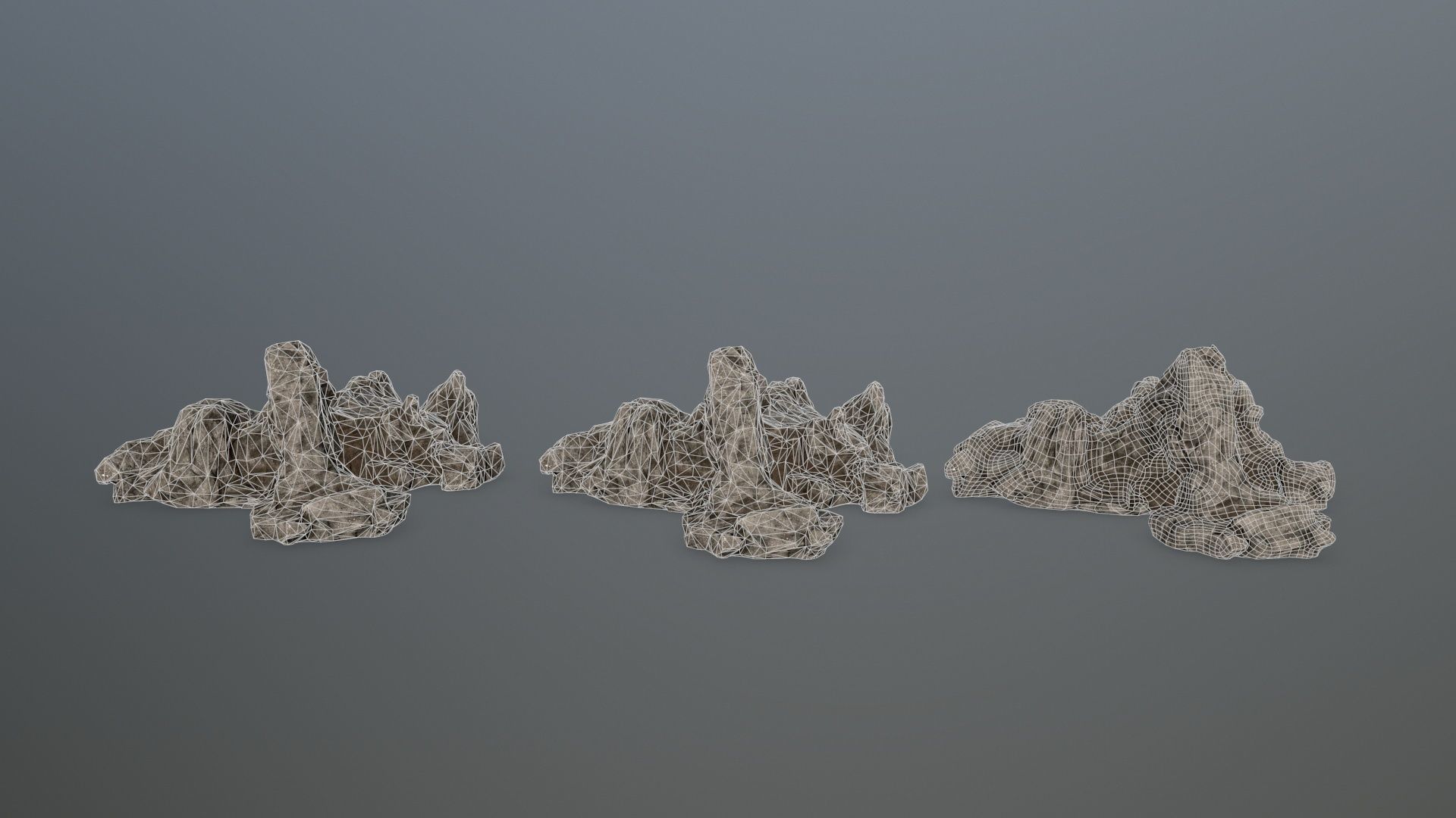 rock gate Low-poly 3D model_11