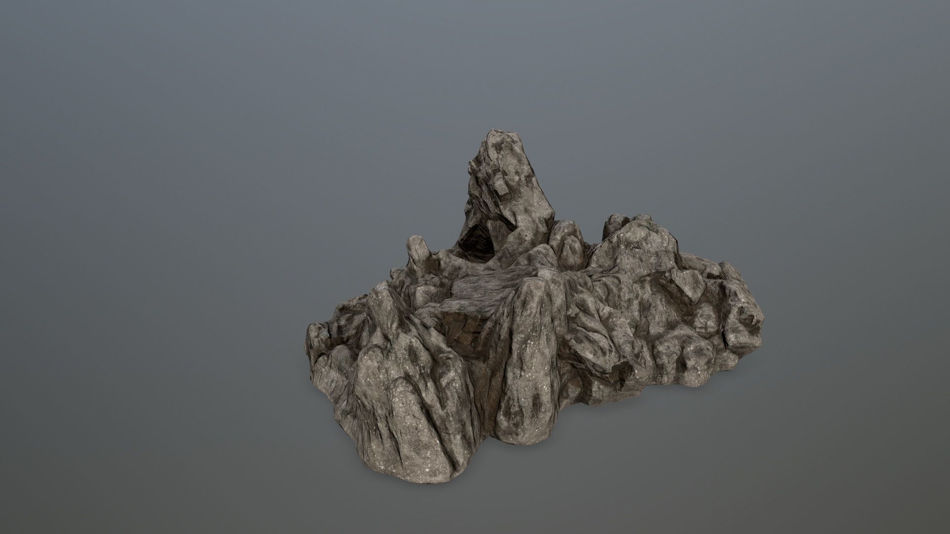 rock gate Low-poly 3D model_7