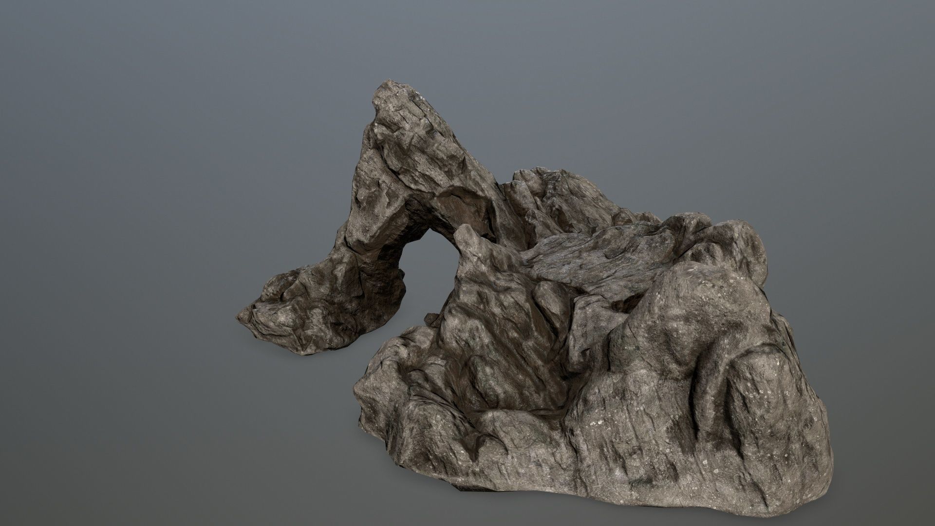 rock gate Low-poly 3D model_8