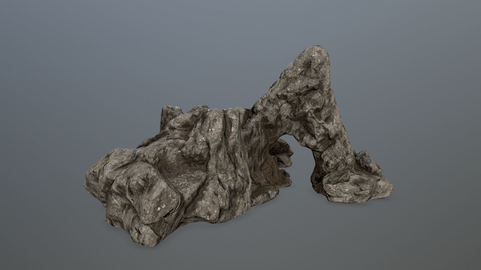 rock gate Low-poly 3D model_4