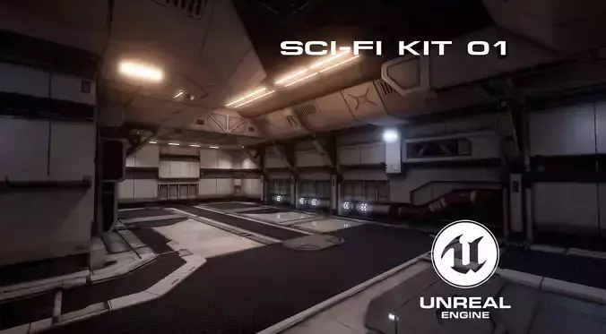 Sci-Fi Environment Kit 01 Low-poly 3D model