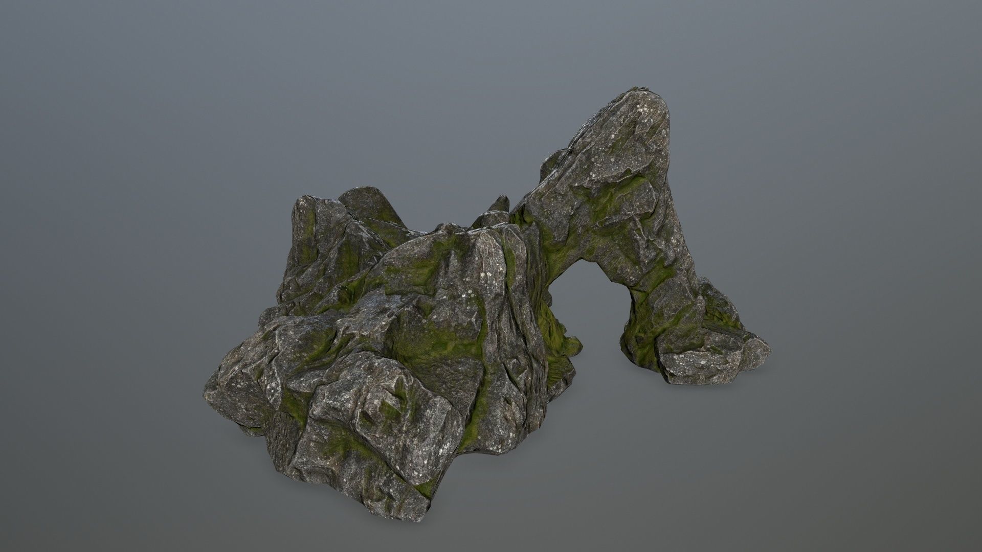 rock gate Low-poly 3D model_5