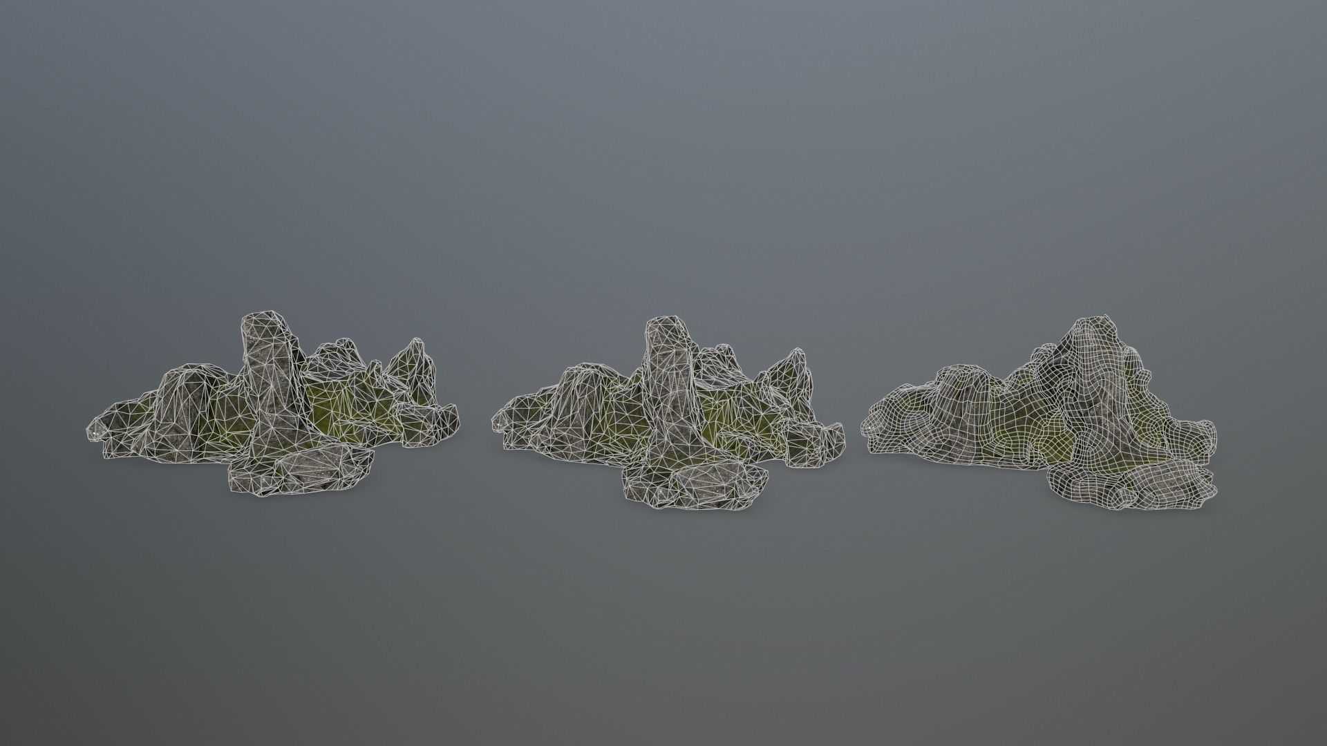 rock gate Low-poly 3D model_11