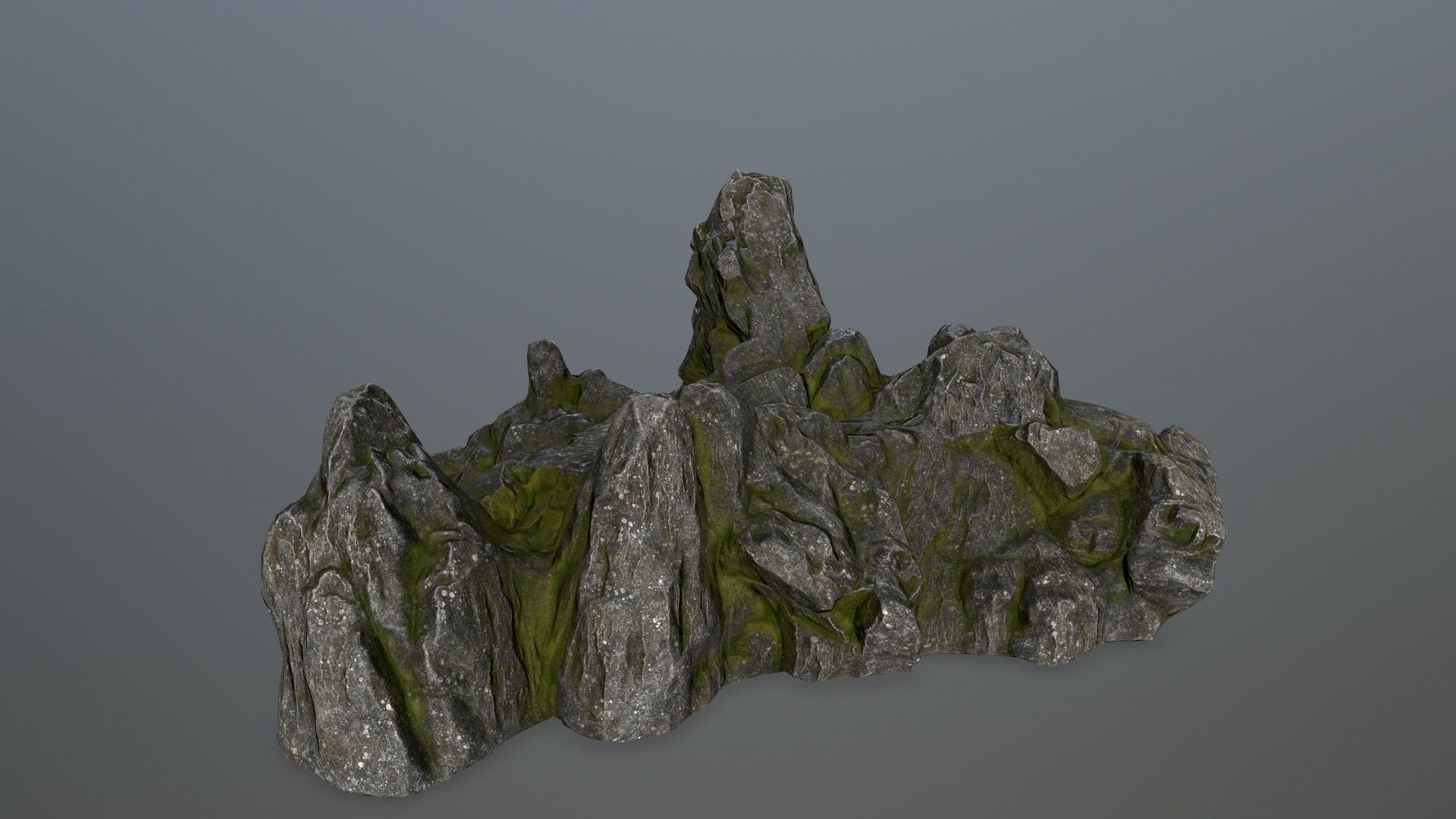 rock gate Low-poly 3D model_7