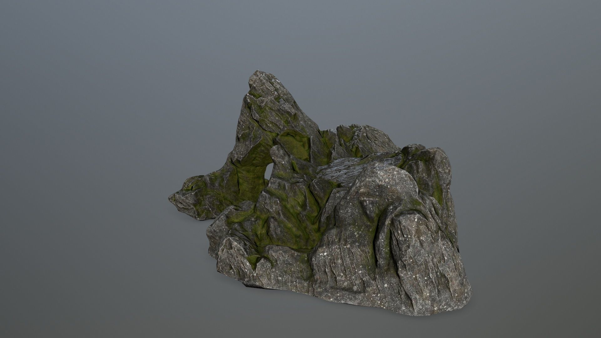 rock gate Low-poly 3D model_8