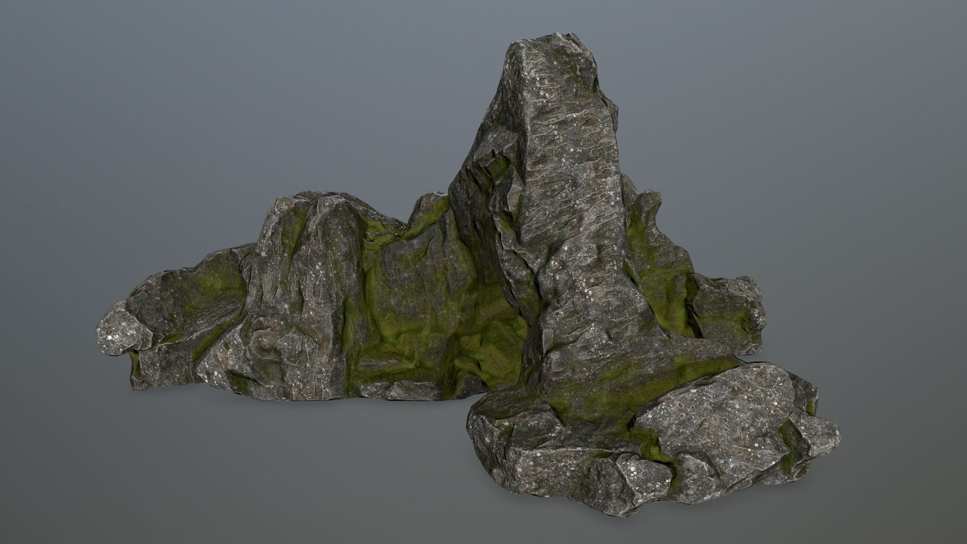 rock gate Low-poly 3D model_3