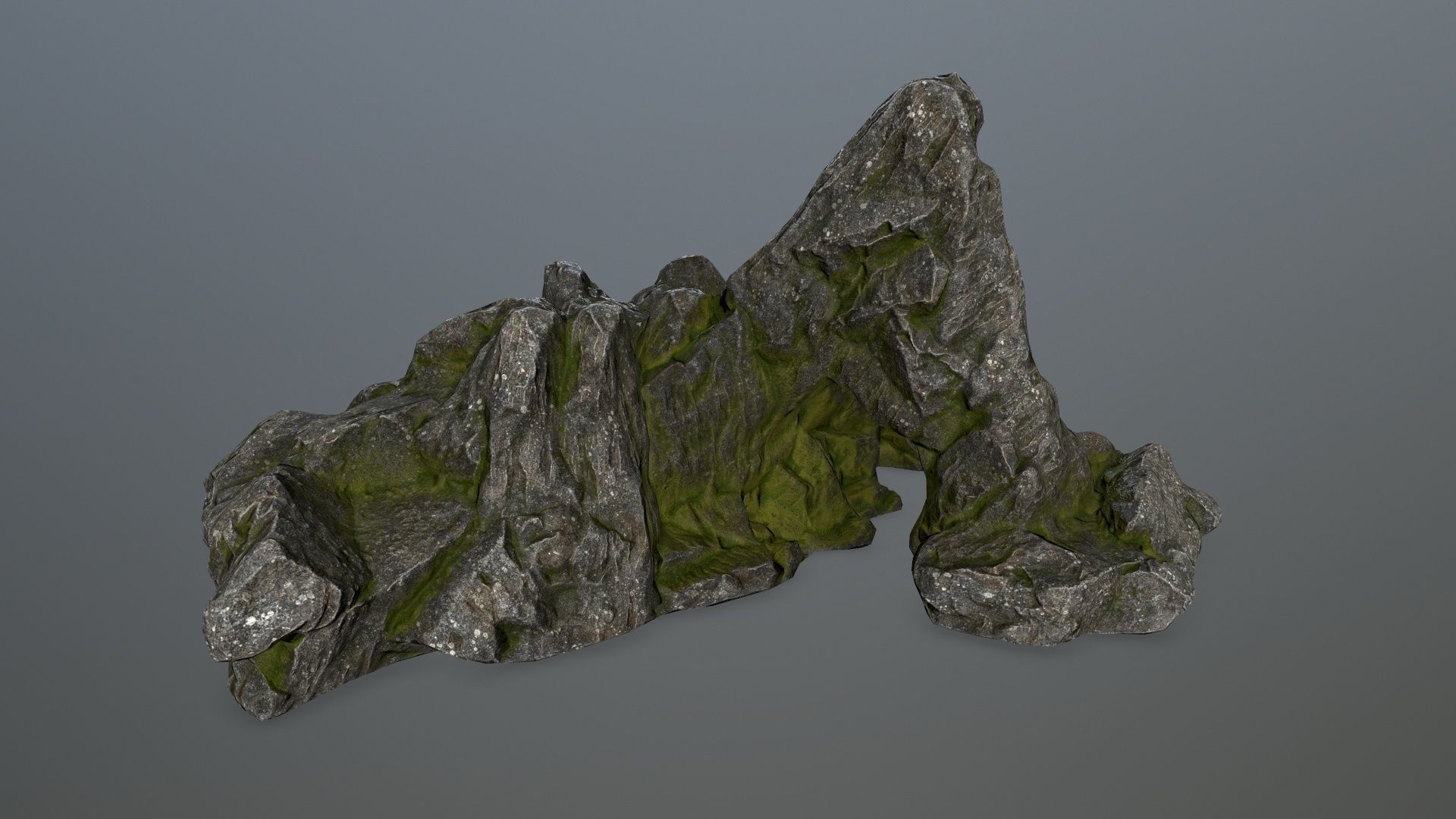 rock gate Low-poly 3D model_4