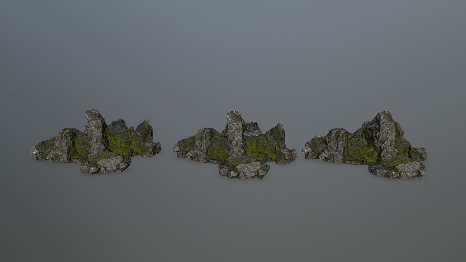 rock gate Low-poly 3D model_10