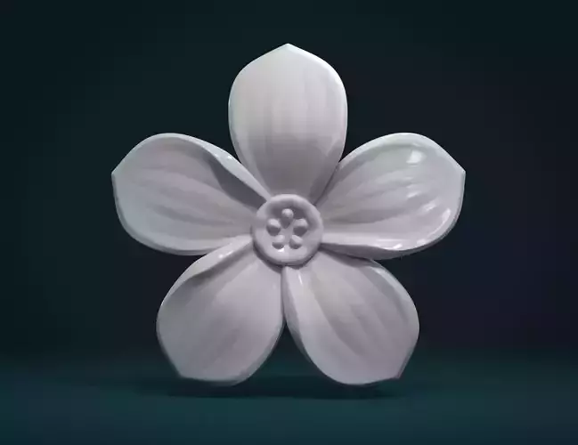 Flower I gold 3D print model