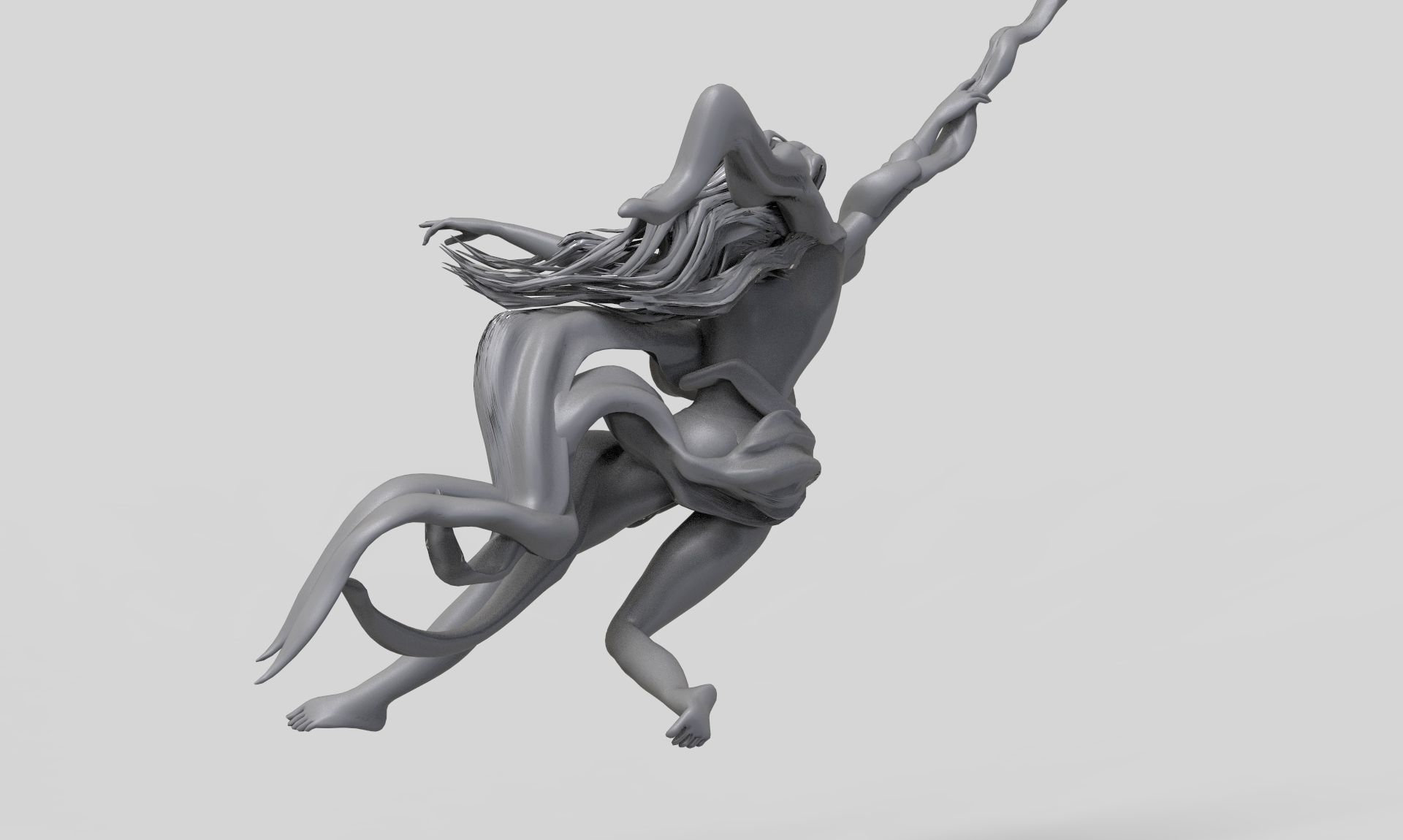 Pole Dance Girl 3D print model_2