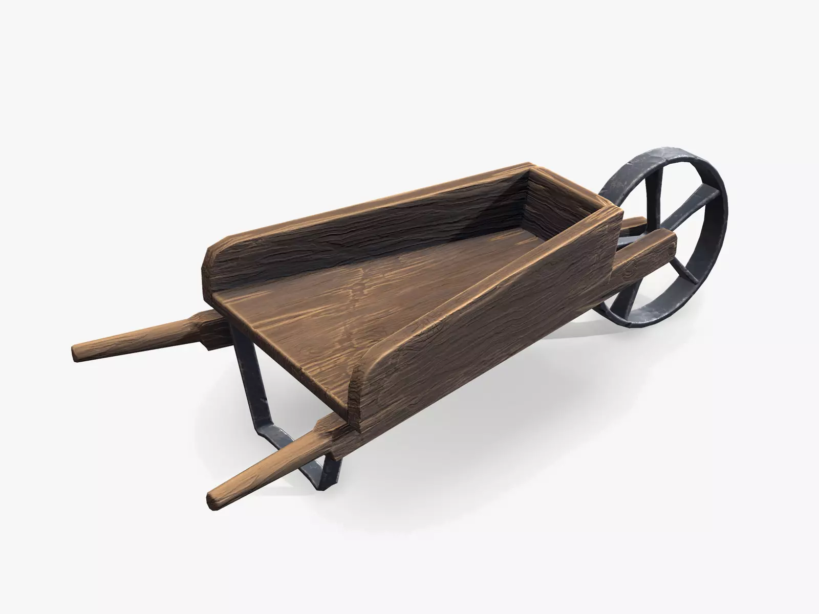 Cartoon Wheel Barrow Low-poly 3D model