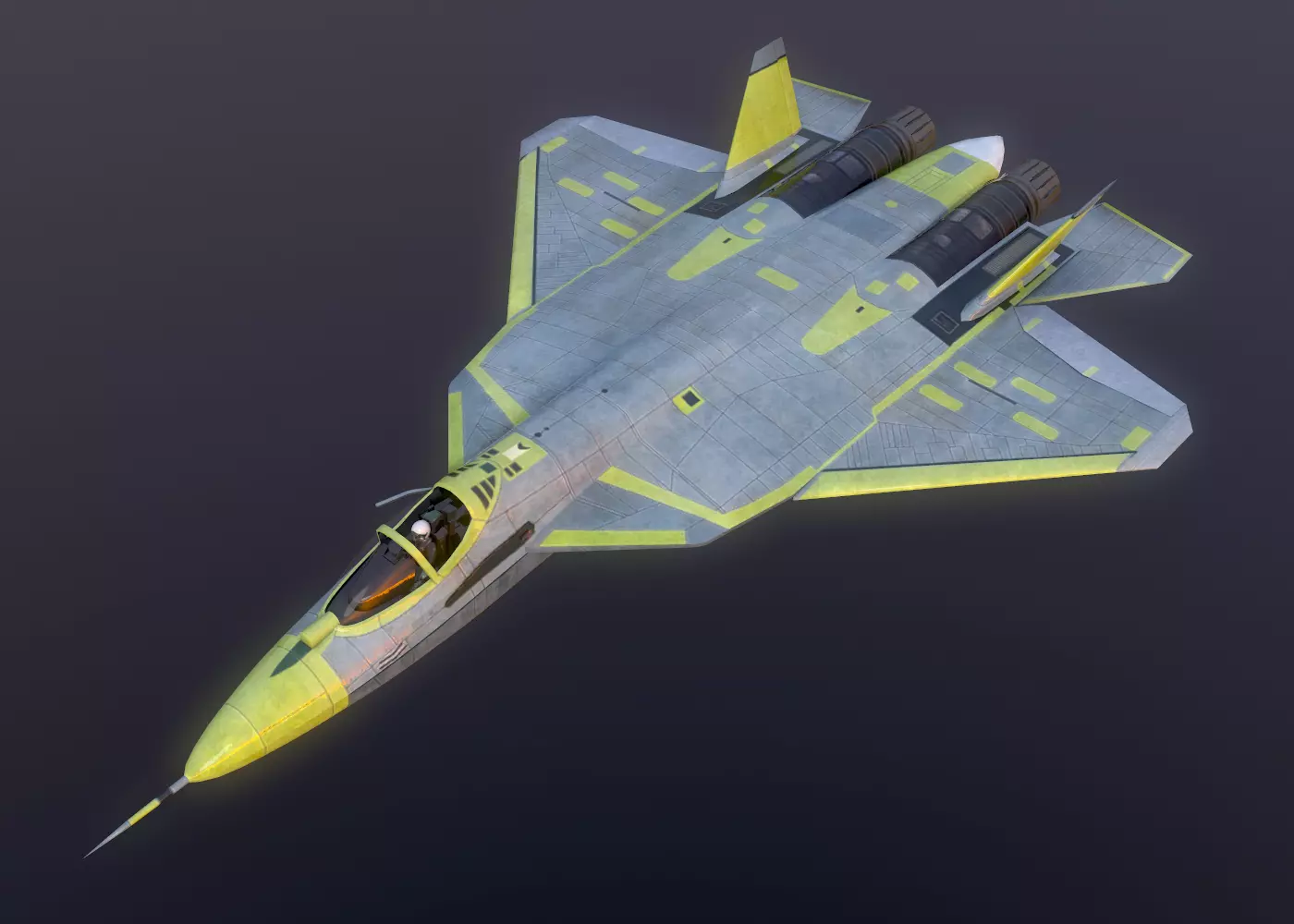 Sukhoi Su-57 Sukhoi PAK FA Multi-role heavy Fighter I-21 3D model