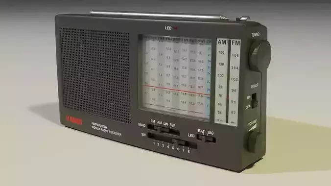 Shortwave Radio Receiver 3D model