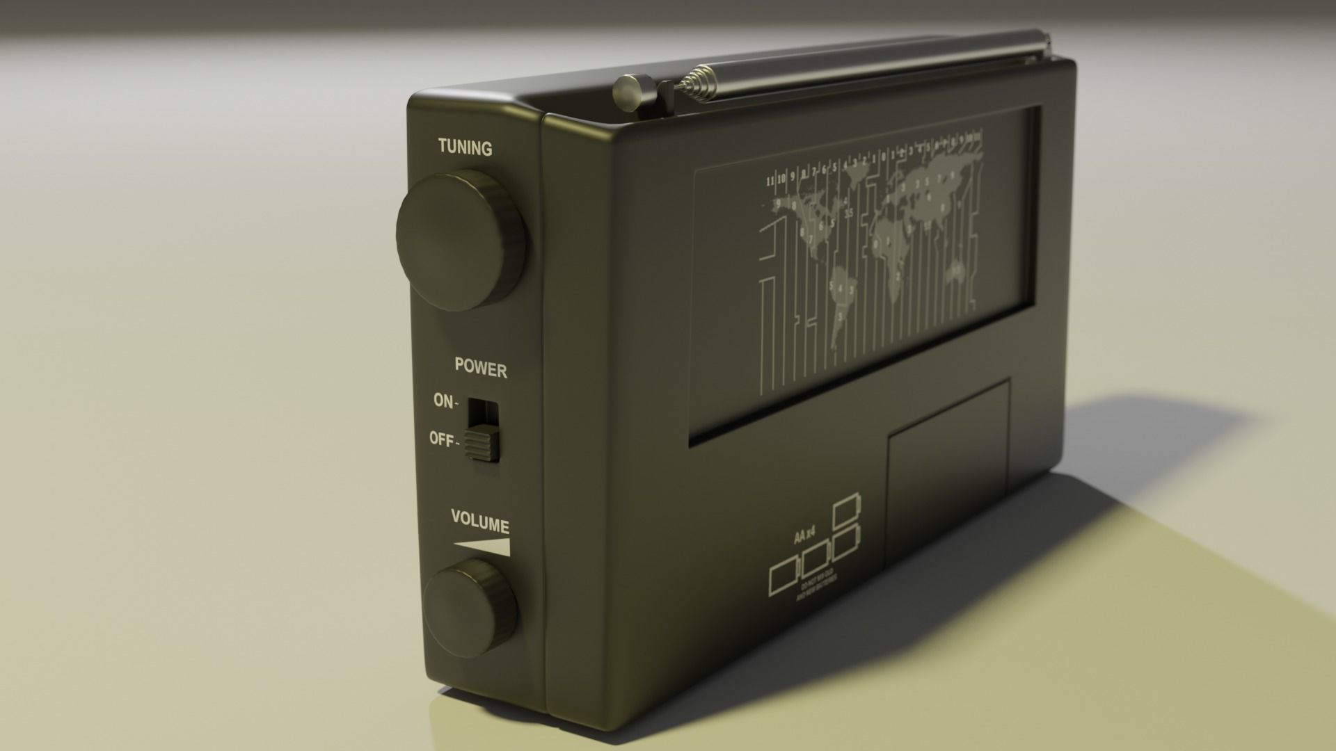 Shortwave Radio Receiver 3D model_4