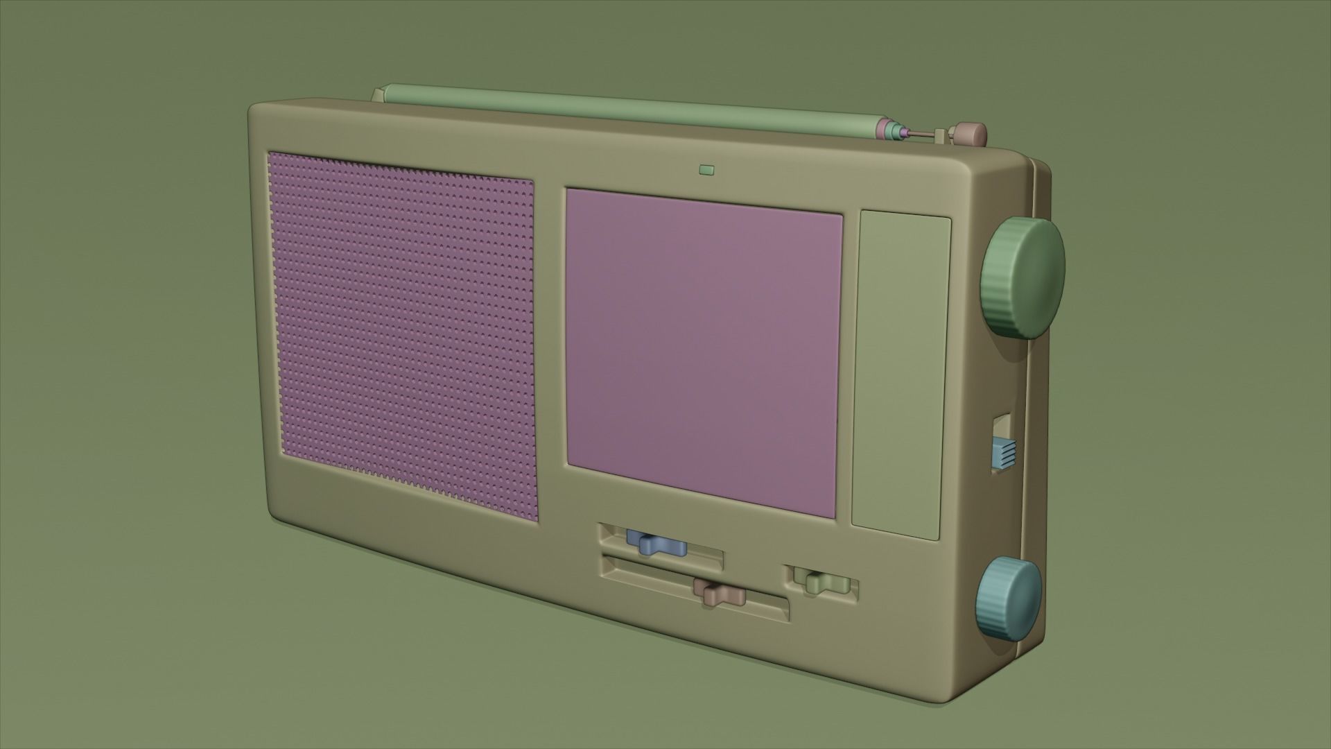 Shortwave Radio Receiver 3D model_6