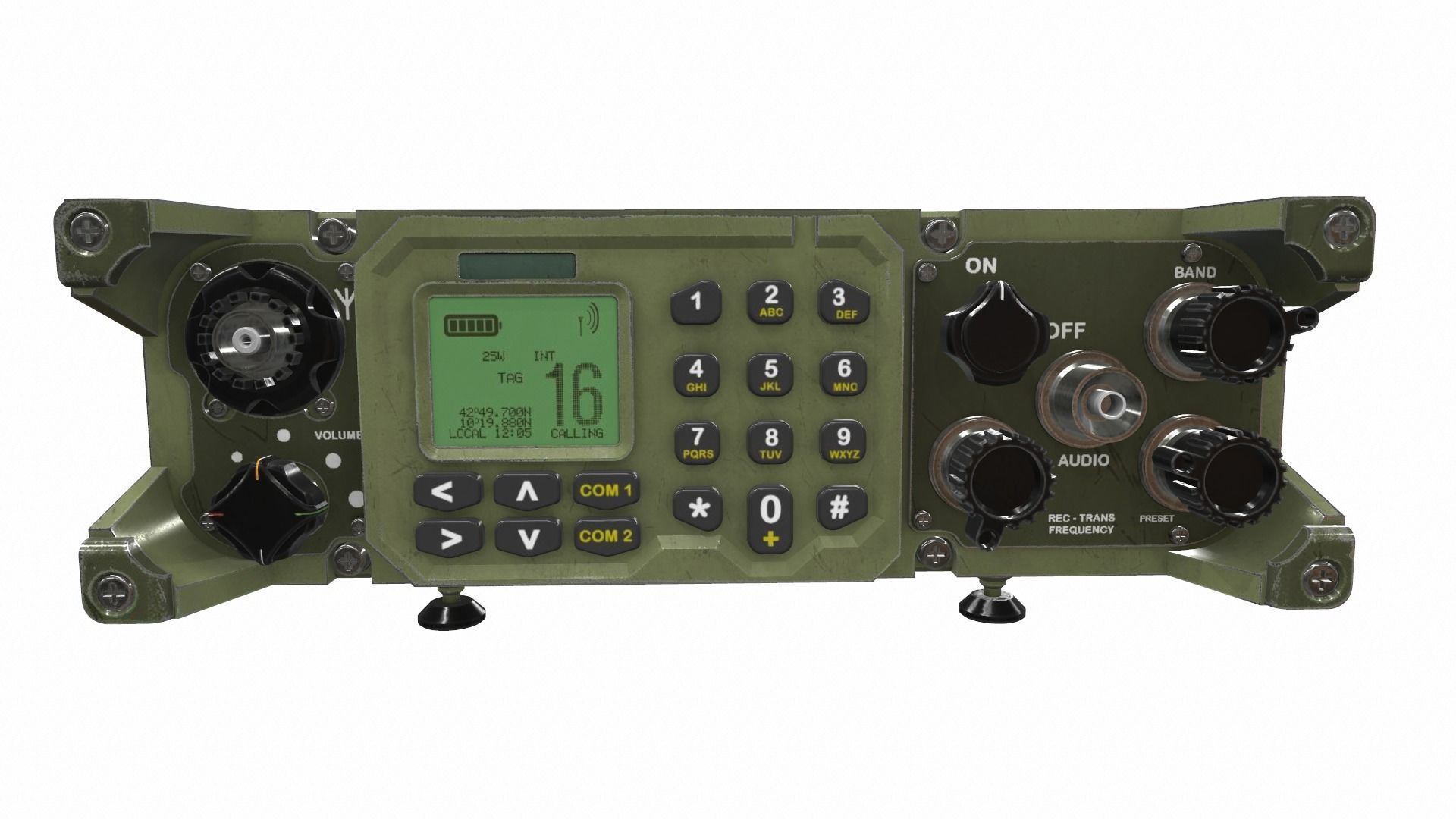 Radio military 1 3D model_1