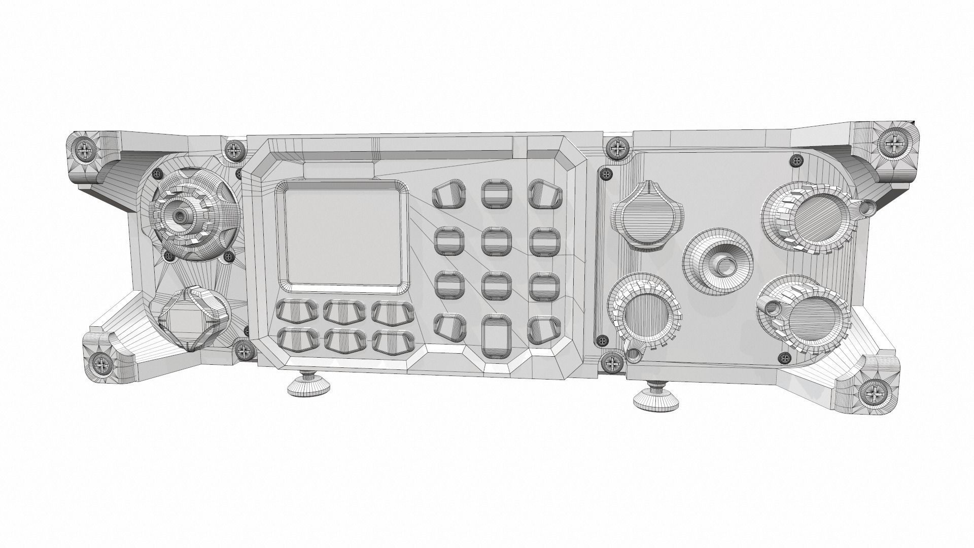 Radio military 1 3D model_16
