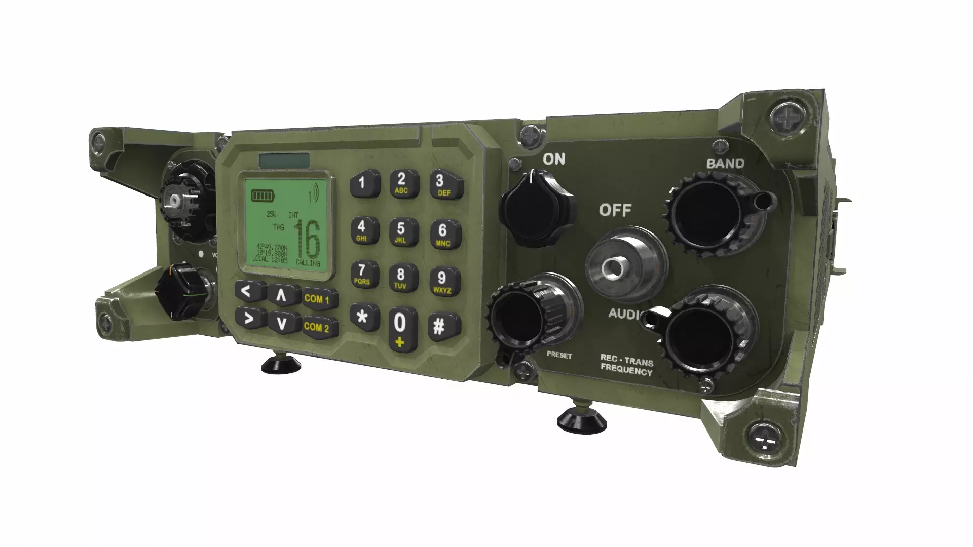 Radio military 1 3D model_0