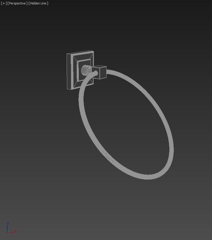 Violet Towel Round 3D model_1