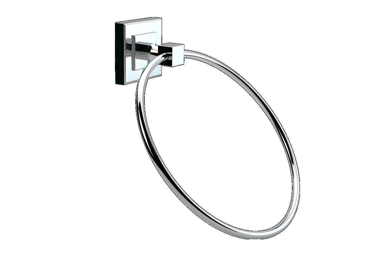 Violet Towel Round 3D model_0