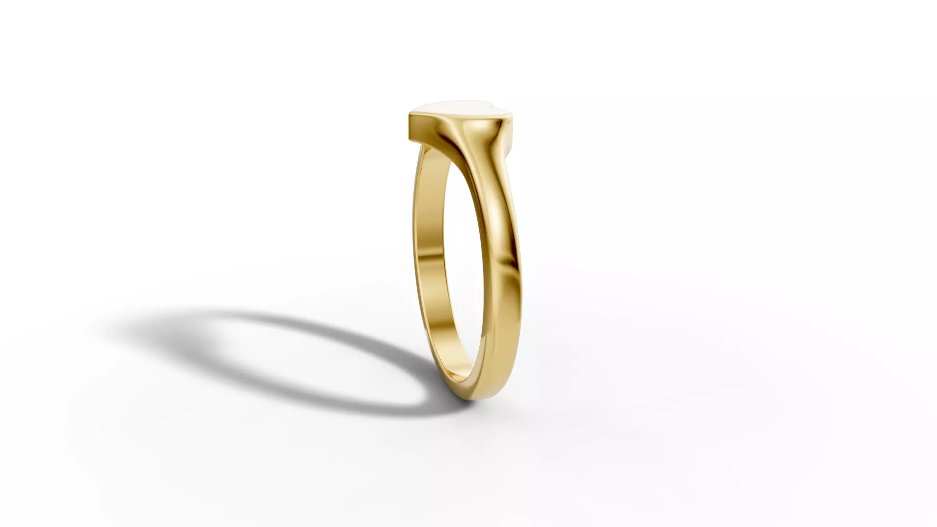 Heart Signet ring Solid and Hollowed version 3dmodel  3D print model_41