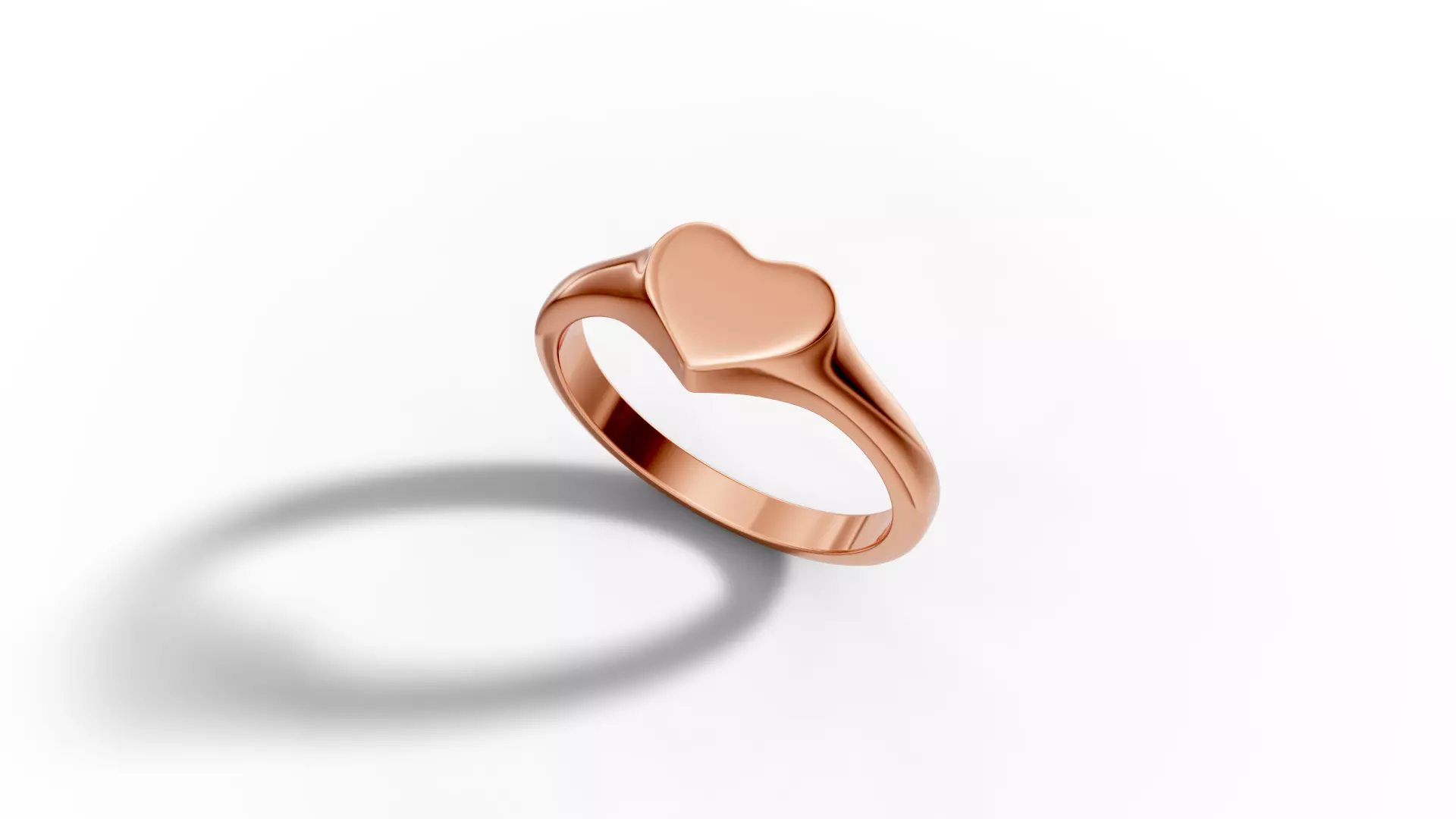 Heart Signet ring Solid and Hollowed version 3dmodel  3D print model_43