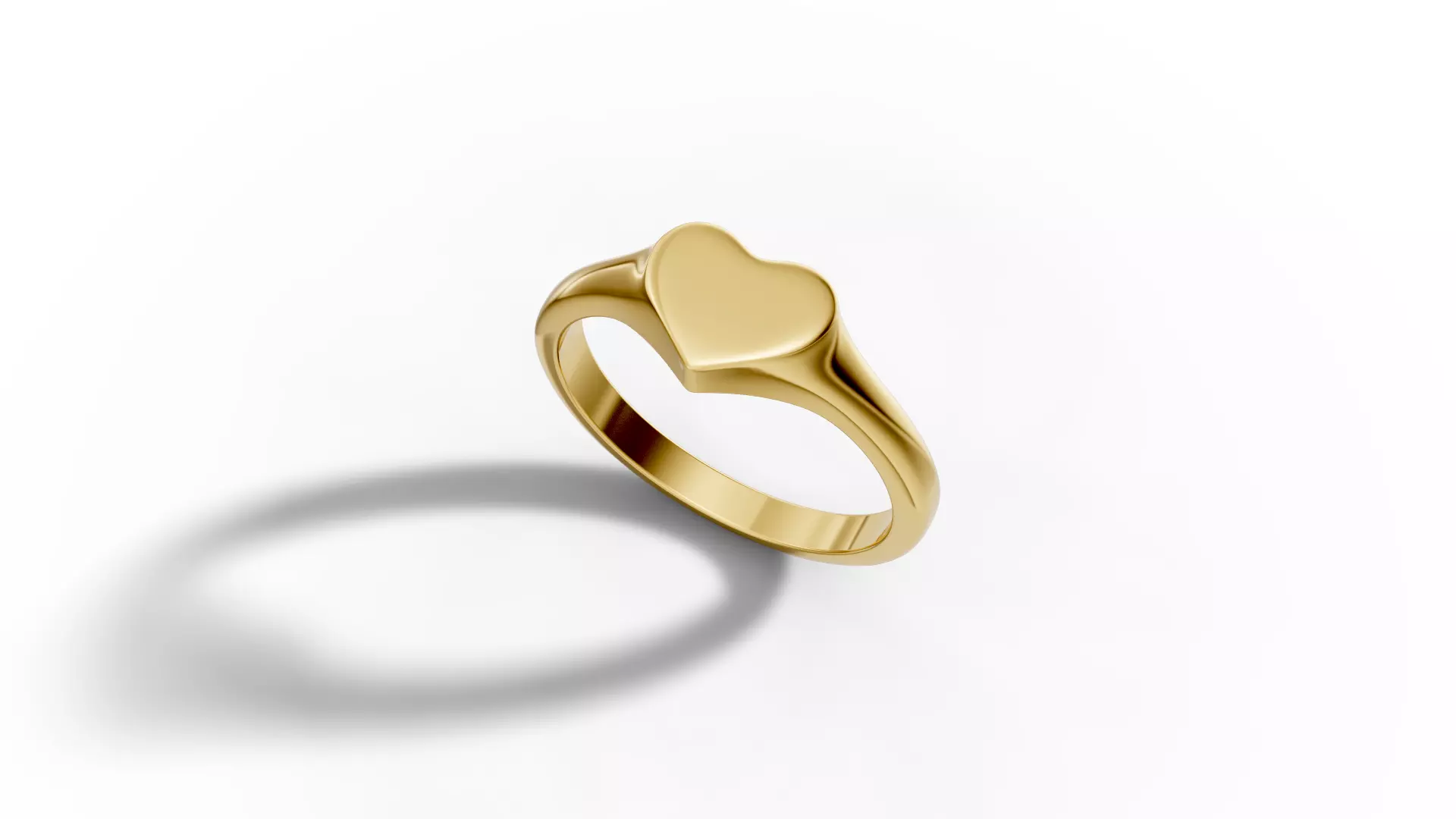 Heart Signet ring Solid and Hollowed version 3dmodel  3D print model_44
