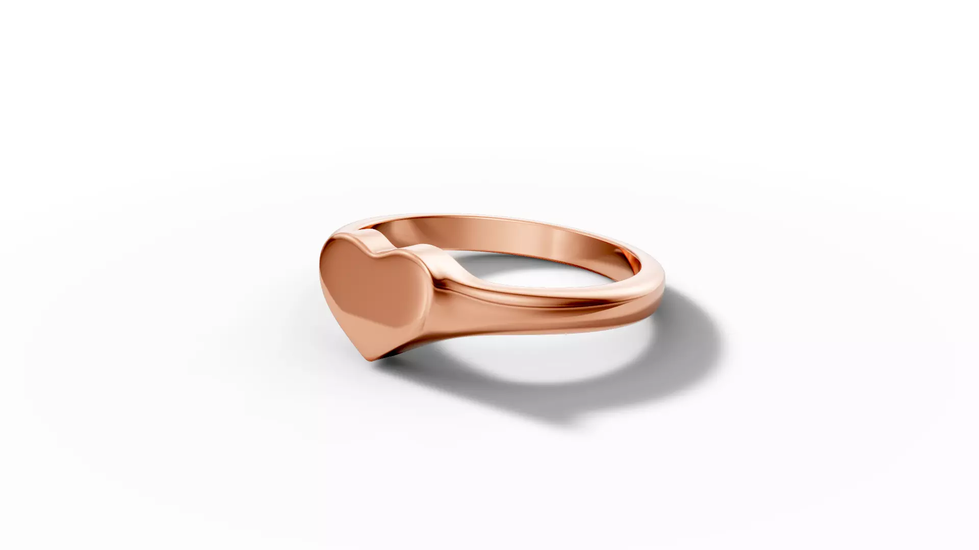 Heart Signet ring Solid and Hollowed version 3dmodel  3D print model_28