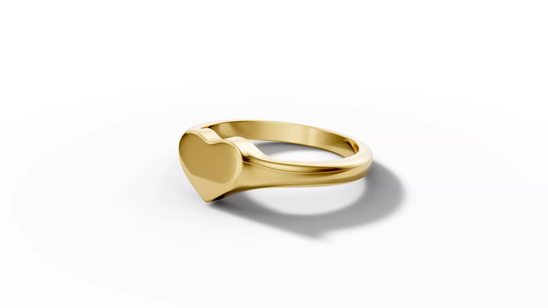 Heart Signet ring Solid and Hollowed version 3dmodel  3D print model_29