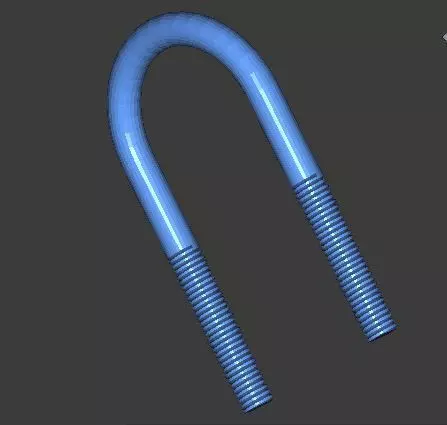 M6 x 35 x 65 U bolt 3D print model