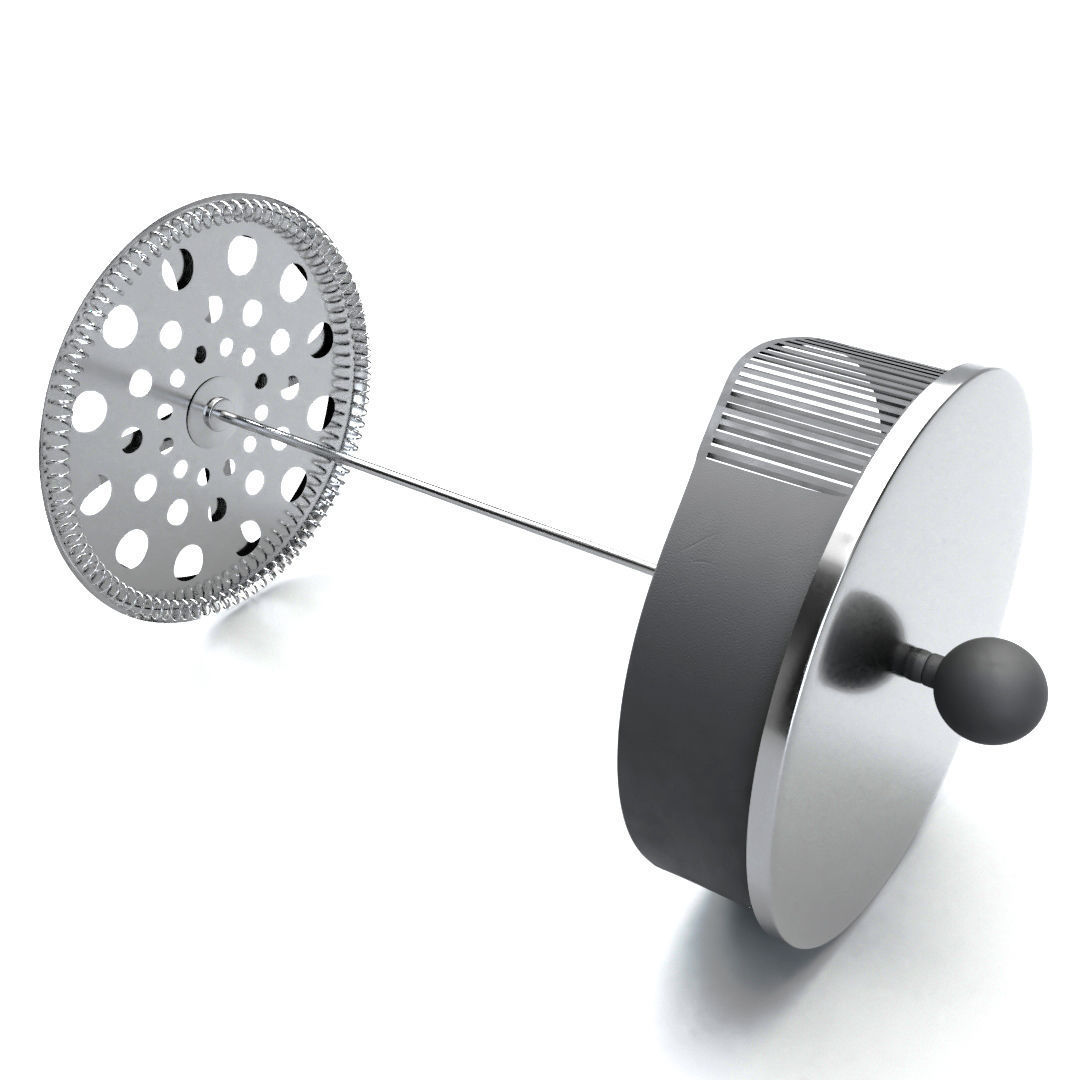 French Press Low-poly 3D model_8