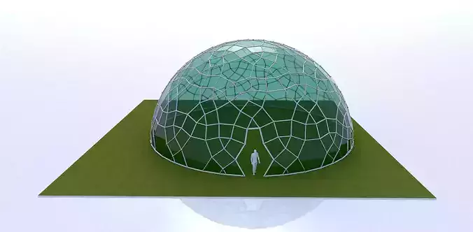 Geodesic Dome like structure with glass panels