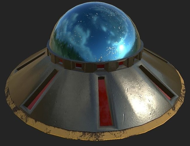 UFO Flying Saucer - Area 51 Pack Low-poly 3D model