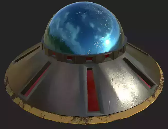 UFO Flying Saucer - Area 51 Pack Low-poly 3D model