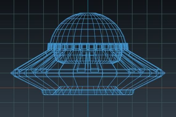 UFO Flying Saucer - Area 51 Pack Low-poly 3D model_7