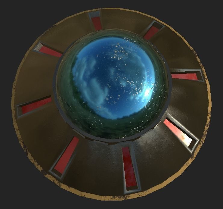 UFO Flying Saucer - Area 51 Pack Low-poly 3D model_1