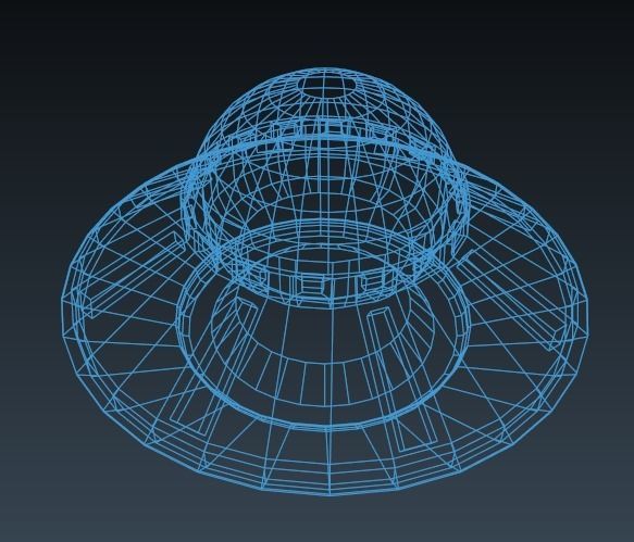 UFO Flying Saucer - Area 51 Pack Low-poly 3D model_5