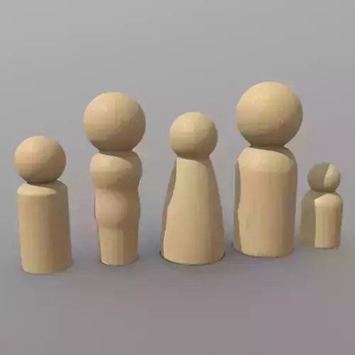Wooden Toy People 2