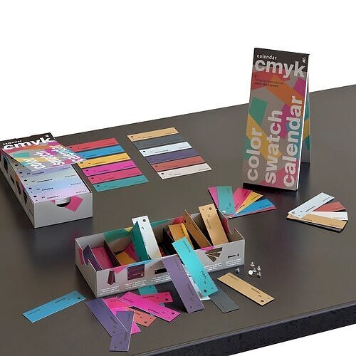 CMYK Color Swatch Calendar 3D model