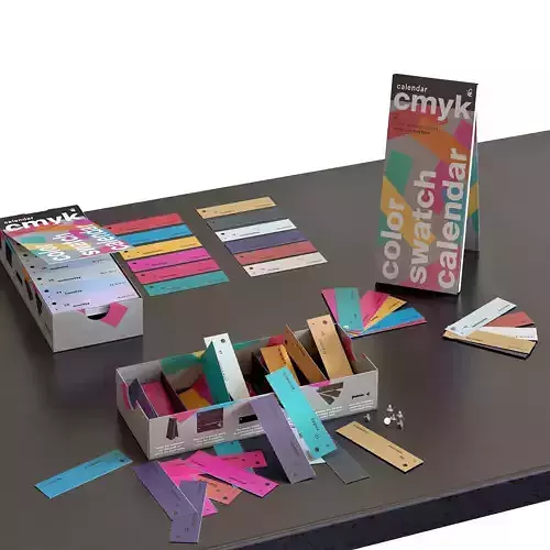 CMYK Color Swatch Calendar 3D model