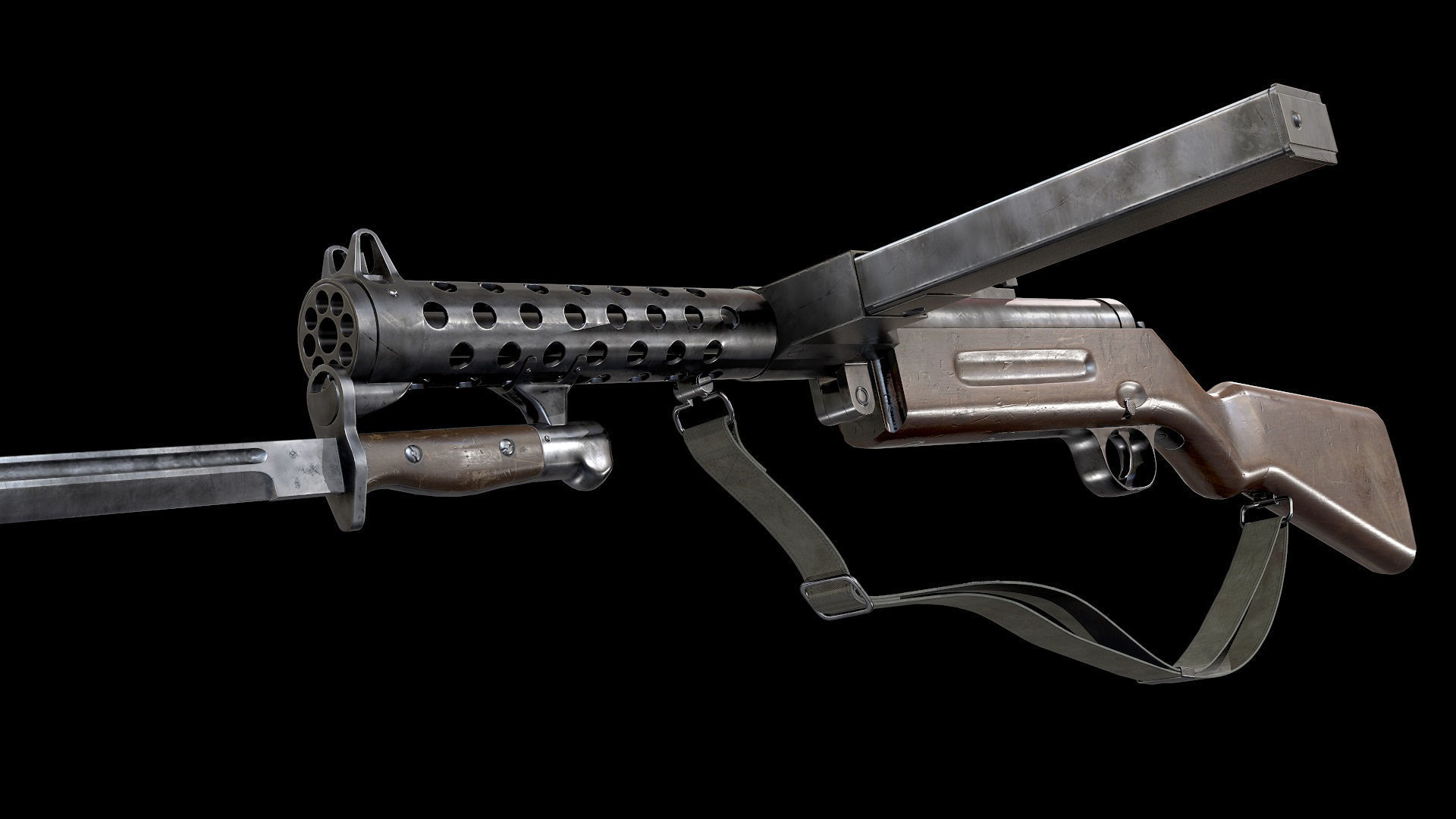 Schmeisser MP-28 Rifle AAA Game Ready Weapon FPS Asset Low-poly 3D model_5