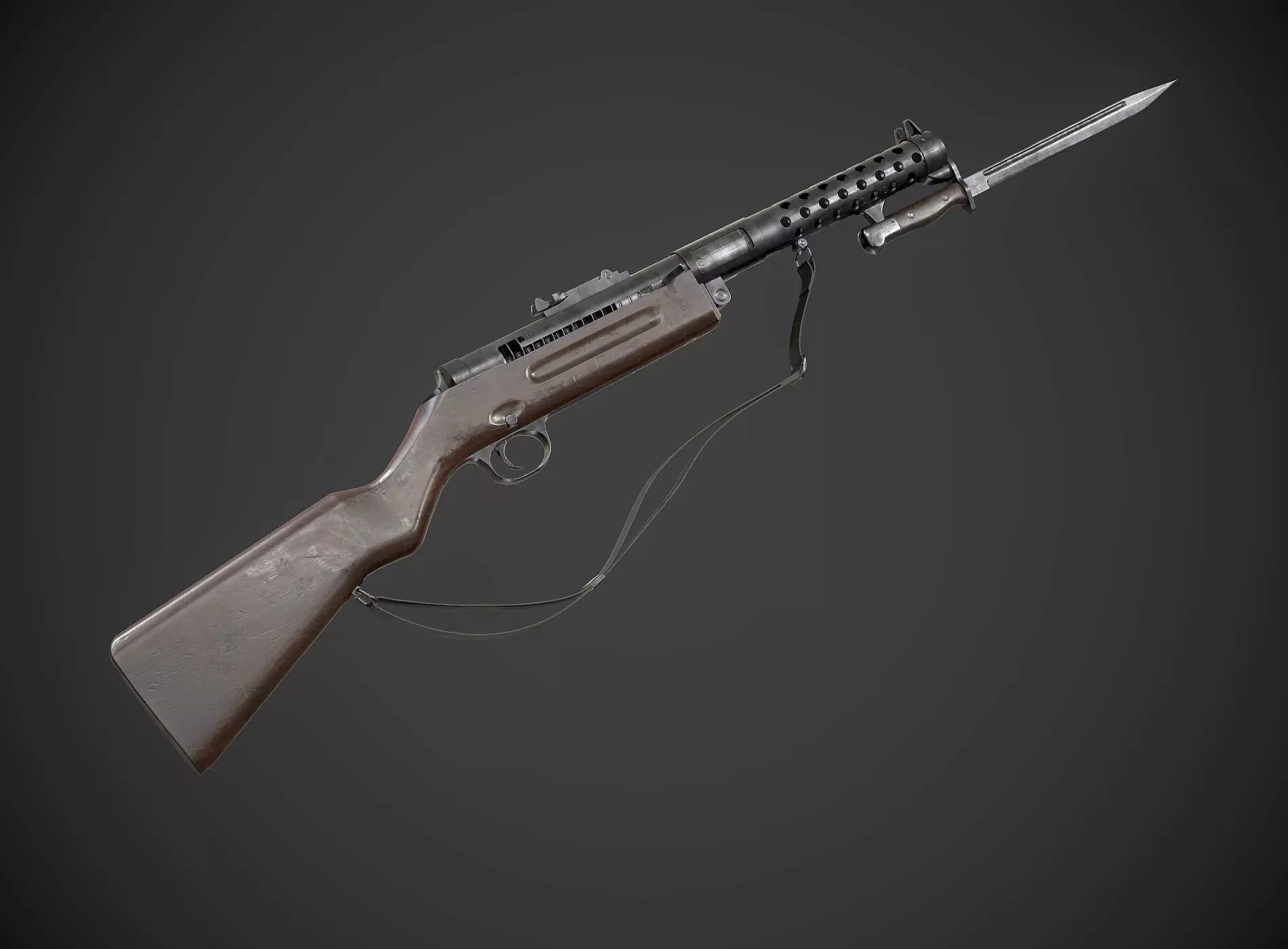 Schmeisser MP-28 Rifle AAA Game Ready Weapon FPS Asset Low-poly 3D model_0